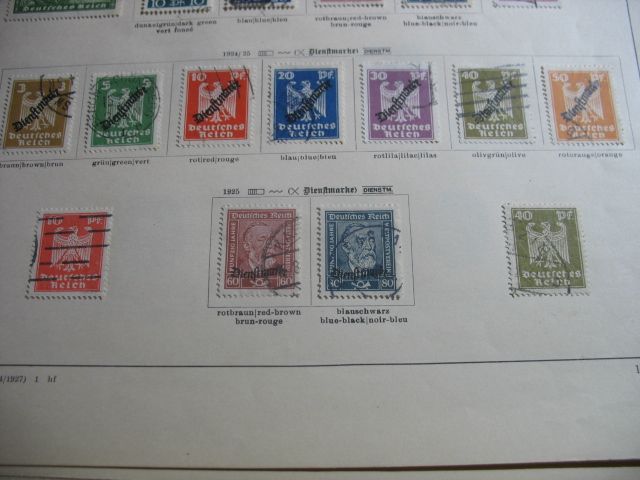 Briefmarkensammlung Deutsches Reich 1924-1932 auf Blätter in Konstanz