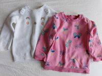 2 Sweatshirts/Pullis 80-86 Weiß Rosa Schmetterling Schleswig-Holstein - Alt Duvenstedt Vorschau