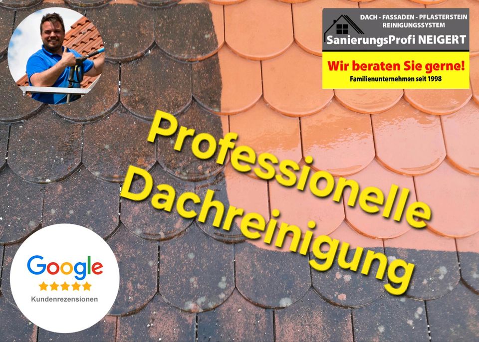 Dachreinigung Fassadenreinigung Beschichtung Steinreinigung Pflasterreinigung Reinigung Dachziegelreinigung Dach Hof Einfahrt Imprägnierung Versiegelung in Feuchtwangen