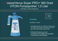 Kwazar Venus Super PRO+ 360 Grad VITON Pumpsprüher 1,5 Liter Bayern - Tirschenreuth Vorschau