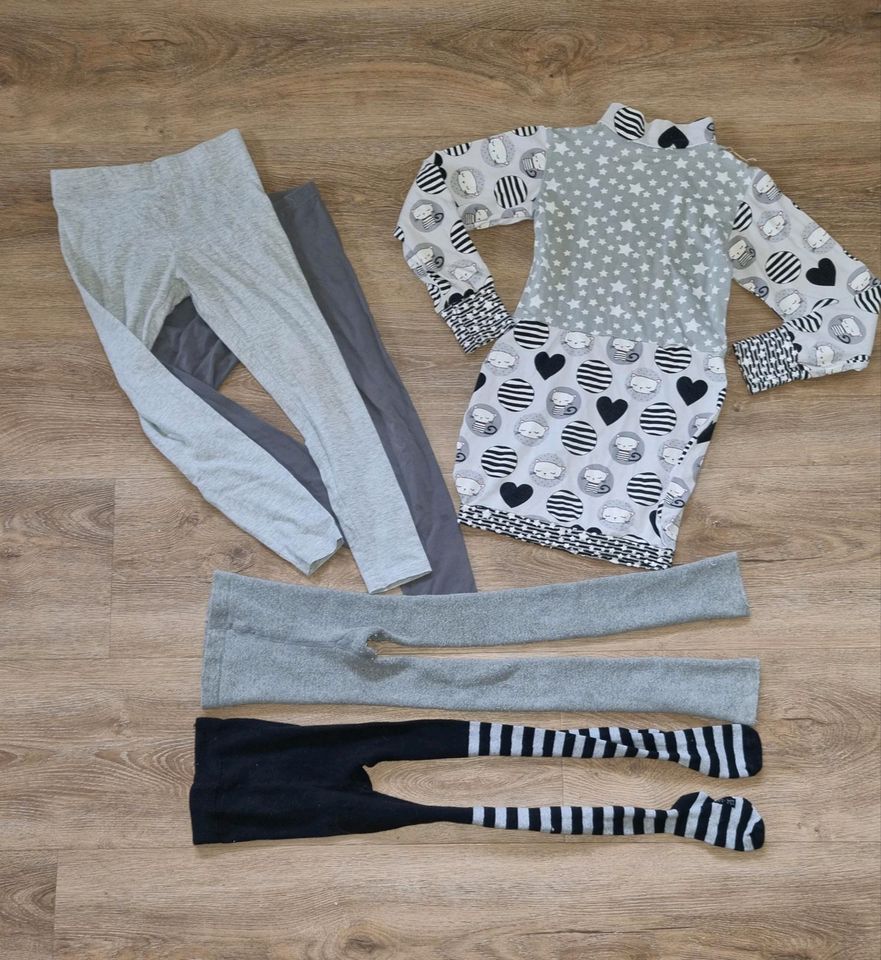 5 teiliges Set Gr.134 Longshirt Leggings Strumpfhosen in Aurich