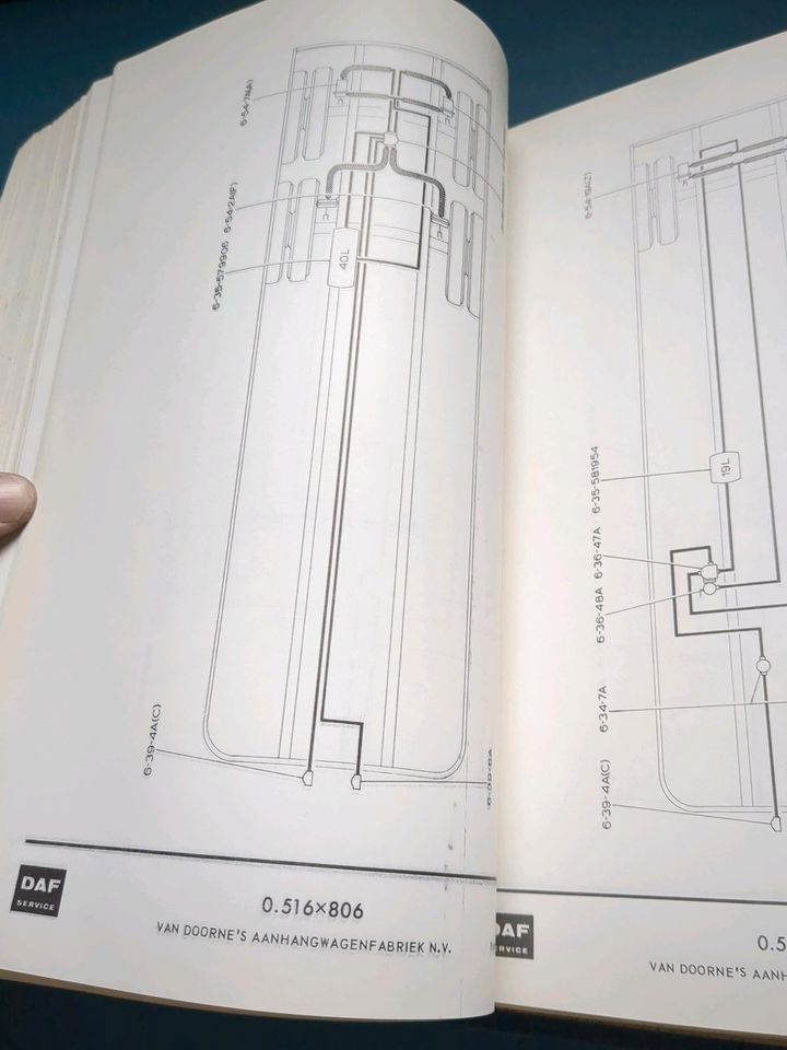 DAF LKW Oldtimer Anhänger Sattel Werkstatt Handbuch Luftplan 3300 in Selters