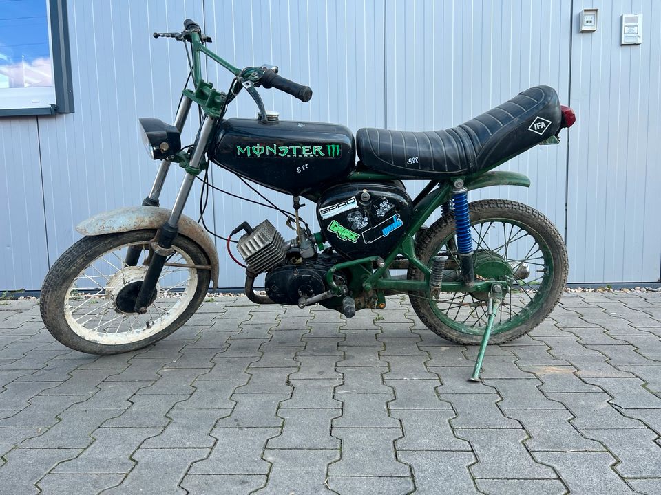 Simson S 50 Mofa/Moped/Mokick in Grün gebraucht in Eibenstock für