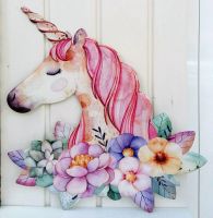 Blechschild Einhorn Unicorn Blumen Kinderzimmer XL NEU Niedersachsen - Bissendorf Vorschau