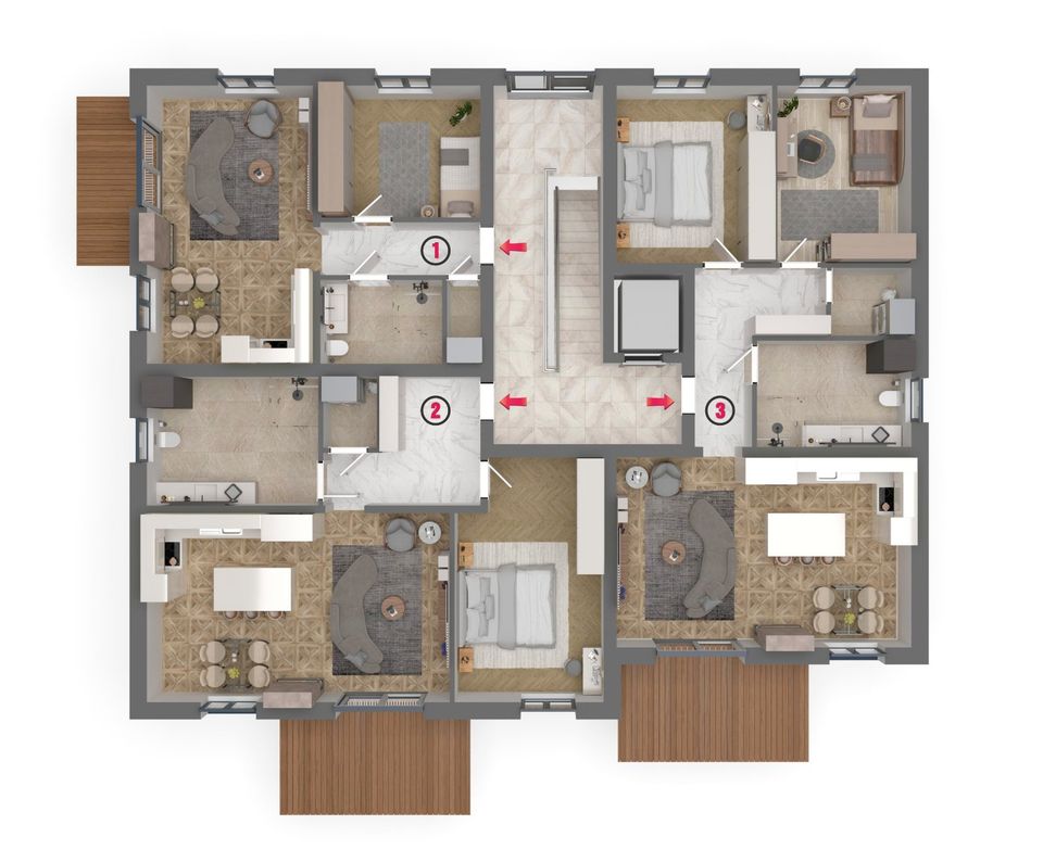 WE 01, Projekt Wohnglück mit 10 Wohneinheiten: 2-Zimmer-Wohnung mit offenem Grundriss und Garten in Castrop-Rauxel in Castrop-Rauxel