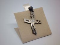 flammendes Kreuz 925 Silber - geschwärzt - mit Bergkristall Berlin - Marzahn Vorschau