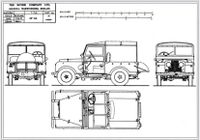 Land Rover Defender Werkszeichnung Ur-Defender Serie 1 Blaupause Niedersachsen - Isernhagen Vorschau