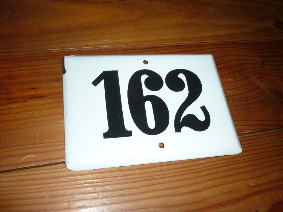 Emailhausnummer Nr. 162 Hausnummer Nummer Emailschild Schild Zahl in Zettingen