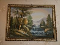 Vintage Gemälde Bild Wasserfall Bilderrahmen 80x60cm Frankfurt am Main - Praunheim Vorschau