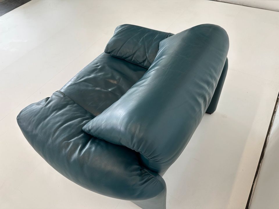Cassina Maralunga Leder Designer Sofa Sessel Stuhl Couch in Höchst im Odenwald