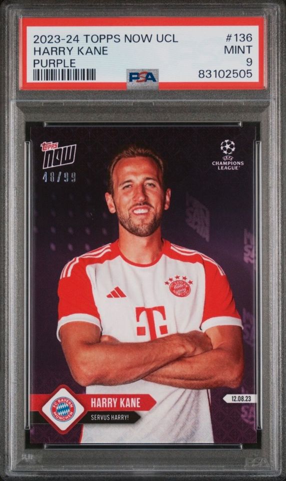 2023-24 TOPPS Now UCL # 136 Harry KANE Purple  48/99 in Hinte