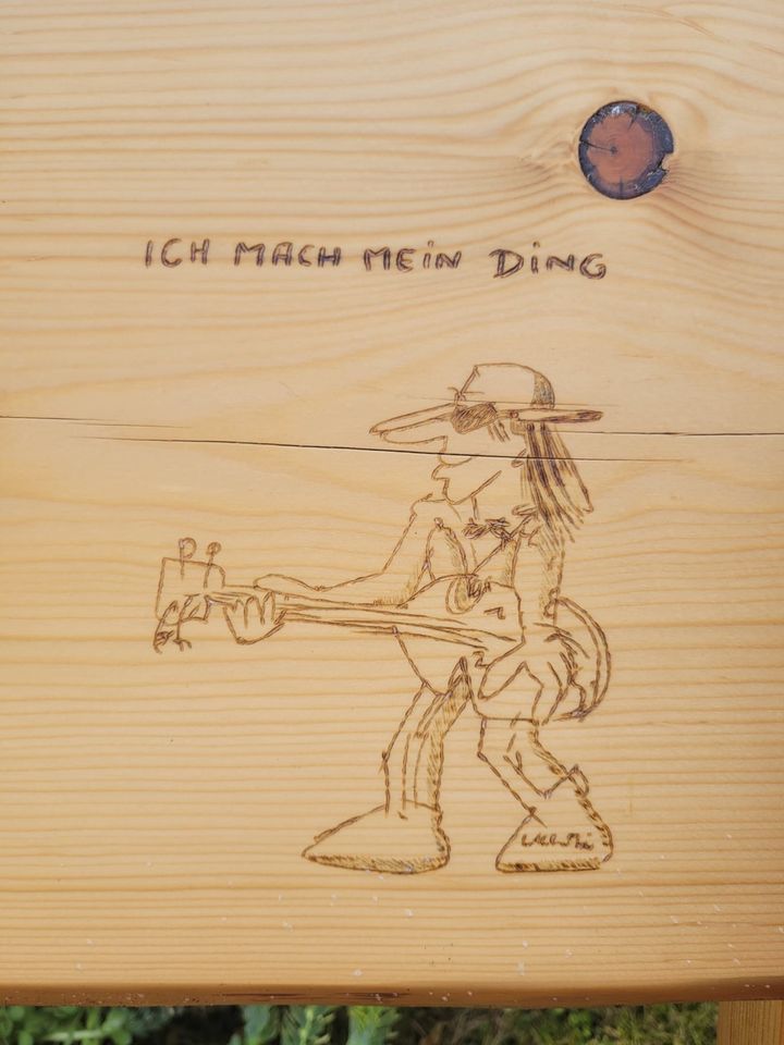 Udo Lindenberg Holzbank in Chemnitz