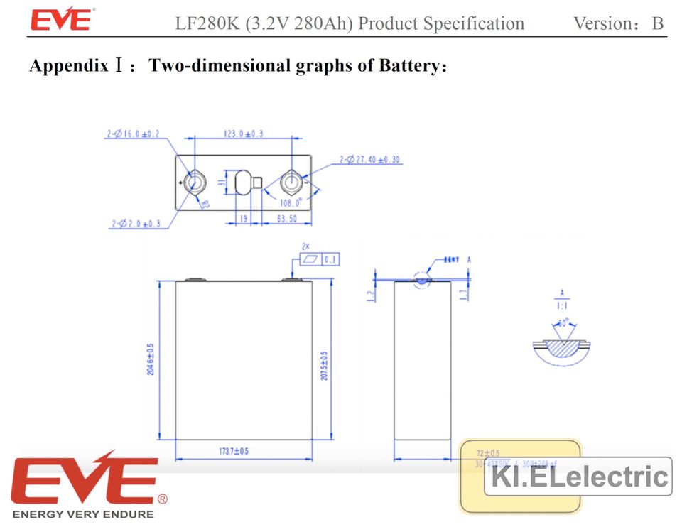 LiFePo4 280Ah 3,2V Zellen 12/24 /48V EVE Solar Batterie Speicher in Schönkirchen