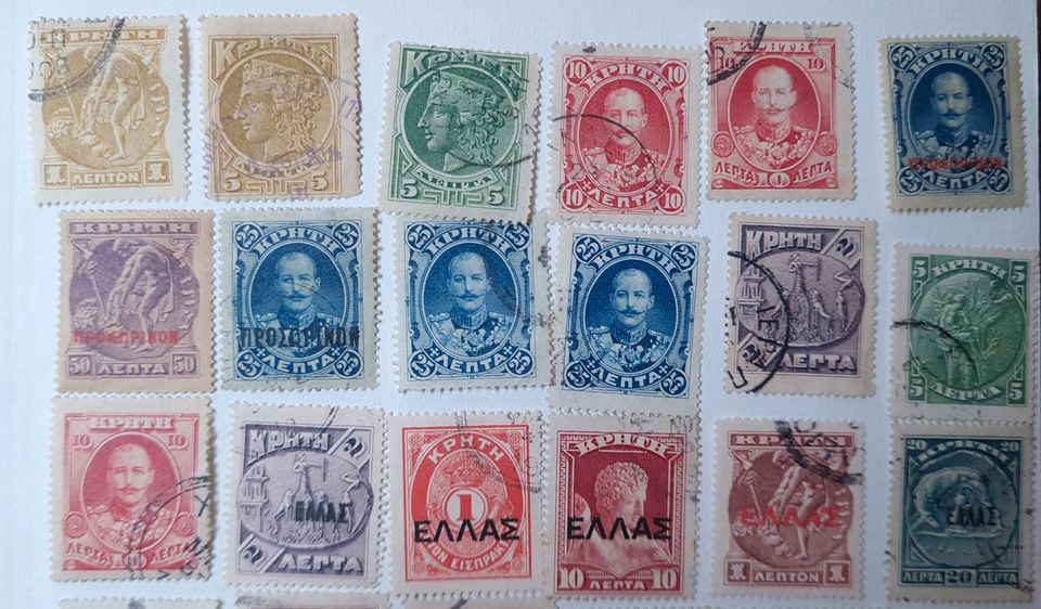 Kreta alte Briefmarken in Krackow