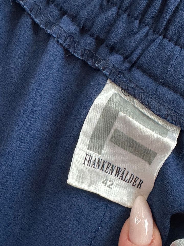 Frankenwälder Damen Anzug 3teilig Rock Bluse Hemd Shirt 42 blau in Düsseldorf