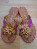 Pantoletten Zehensteg Sandalen pink Blume Gr. 36 Marco Tozzi Thüringen - Nordhausen Vorschau