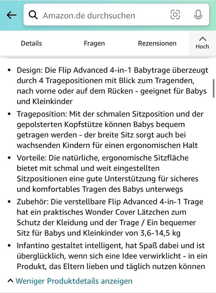 4 in 1 Babytrage top Zustand in Bremen