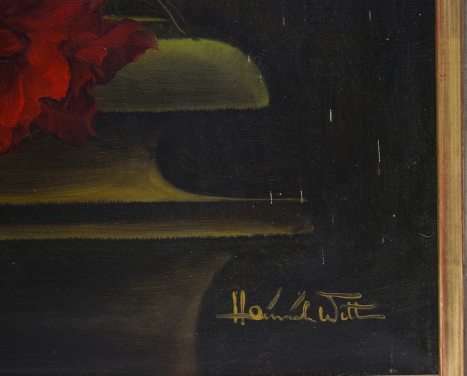 Heinrich Witt - Blumenstilleben, Öl auf Leinwand, signiert in Mülheim (Ruhr)