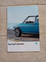 Prospekt VW Volkswagen  Das Golf Cabriolet Juli 1986 Baden-Württemberg - Rottweil Vorschau