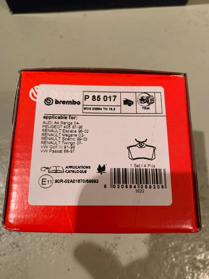 Filter E399L, Brembo Bremsbeläge P85017 Audi etc.. in Leonberg