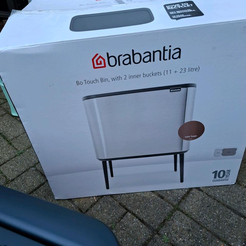 Brabantia Bo Touch Bin Mülleimer 11  + 23 L neu Satin Taupe in Bochum