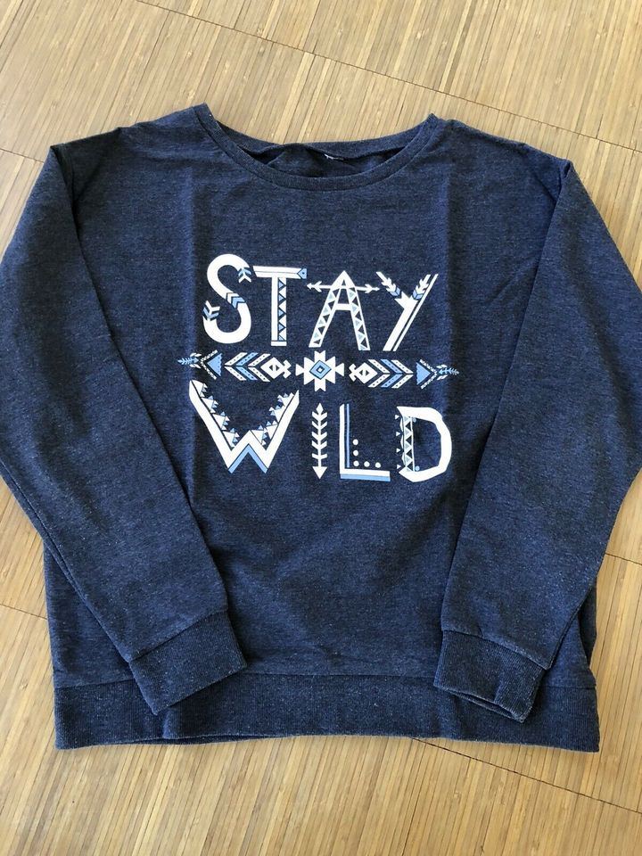 Bershka hollister Pulli Spruch-Sweatshirt Girls “Stay wild“ 38 M in Nottuln