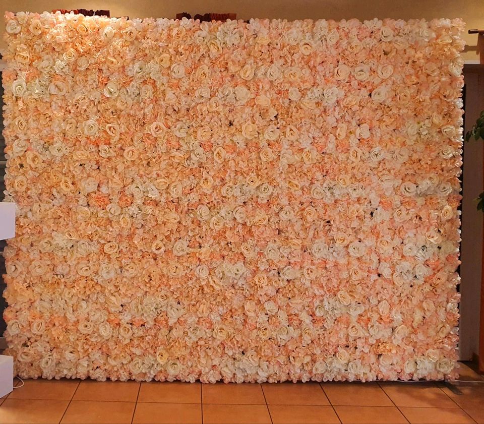 Blumenwand MIETEN Flowerwall leihen Hochzeitsdeko Babyparty Blume in Beelen