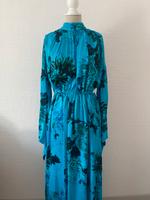 Langes blaues Kleid asos Blumen schwarz xl Rollkragen Frühling ma Brandenburg - Schönefeld Vorschau