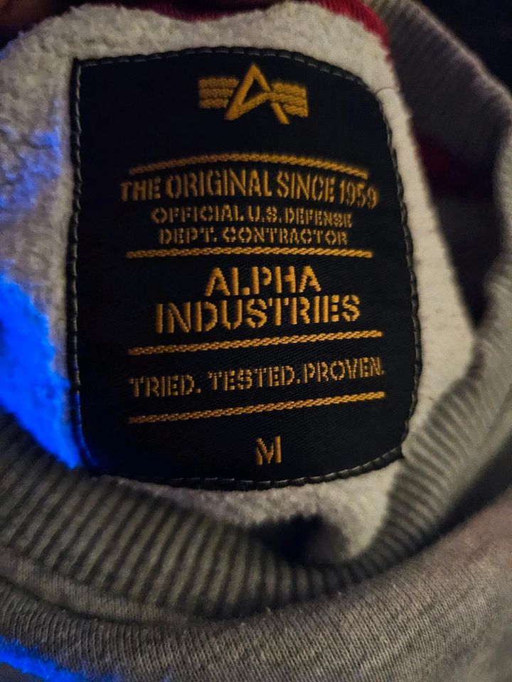 Alpha Industries Sweatshirt UNISEX "NASA" Gr.M in Bülstedt