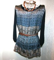 Comma Bluse langarm festlich mit Muster Gr. 38 blau bunt Rheinland-Pfalz - Kaub Vorschau