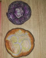 Button Aufnäher rund Ohm Om Aum Buddhismus Goa Hippie Psy Mandala Hannover - Linden-Limmer Vorschau