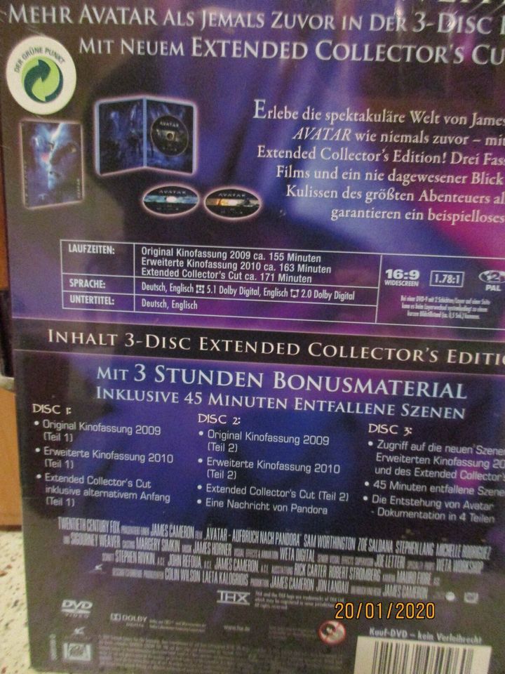 Avatar Extended Collectors Edition DVD im Schuber in Lutherstadt Wittenberg