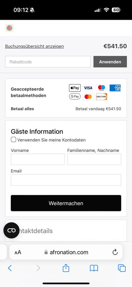 Afronation VIP Ticket (x2) in Hannover