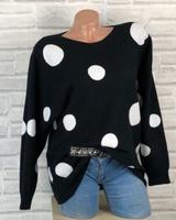 Damen Strickpullover GR 36-42 schwarz mit Punkten Fashion-Style Bayern - Geiselbach Vorschau