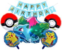 Bisasam Luftballons Geburtstag Happy Birthday Banner Riesen Pokem Baden-Württemberg - Neckarsulm Vorschau