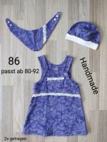 Latzkleid, Halstuch + Beanie Handmade Gr. 80-92 Weihnachten Bayern - Buttenwiesen Vorschau