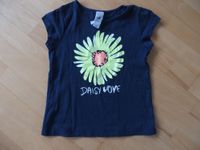 T-Shirt 128 Blume blau gelb Mädchen Glizzer Schrift Wuppertal - Oberbarmen Vorschau