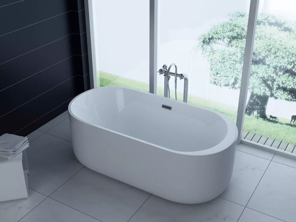 Badewanne Piave 170x80cm freistehend Acryl Wanne Bad Badezimmer in Bad Kissingen