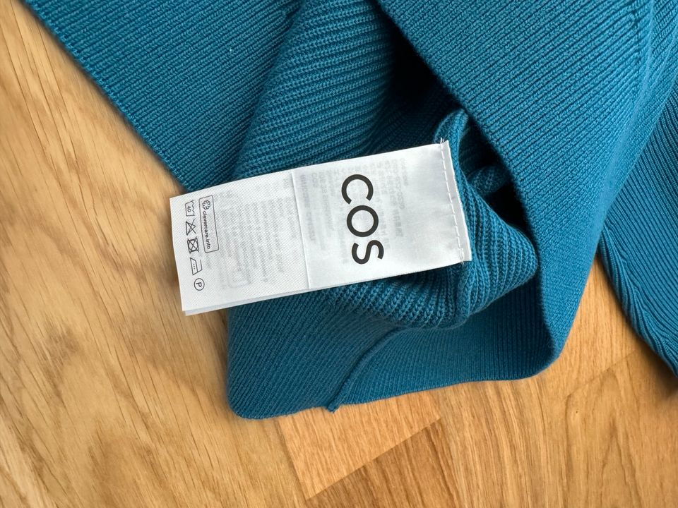 COS Baumwolle Strick Pullover, petrol blau, neu in Köln