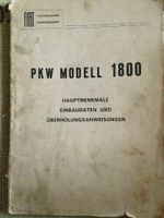 Originales Fiat Handbuch Hauptmerkmale Daten Typ 1800 von 1959 Niedersachsen - Westerstede Vorschau