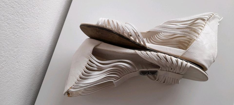 Weiße Sandalen * Größe 39 * wie neu * Forever Folie in Schwabmünchen