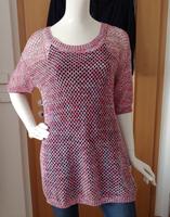Pullover Ajour Lochi Gr. XL blau rot creme gemustert Feinstrick Brandenburg - Bernau Vorschau