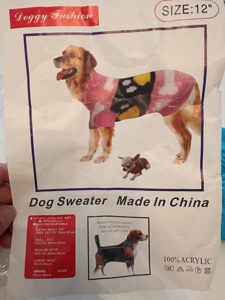 Pullover für Hund ( ungetragen) in Memmingen