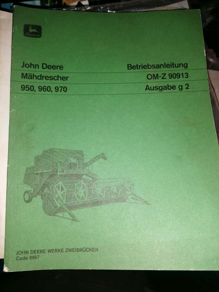 John Deere Mähdrescher 950 960 970 Bedienungsanleitung in Homberg