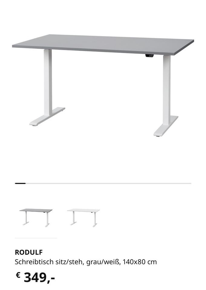 Höhenverstellbarer Schreibtisch (Rodulf Ikea) in Hamburg