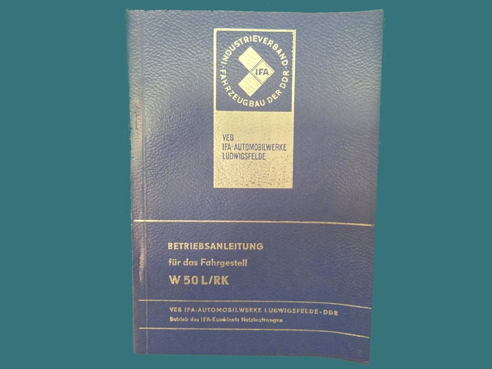 Betriebsanleitung Handbuch LKW IFA W50 L/RK 1978 Inkl. Plan in Eberswalde