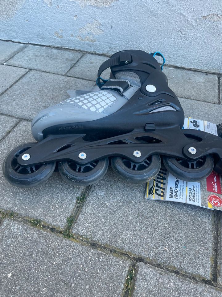 Inlineskates/ Rollerblades (37-41) mit Protektoren-Set in Schweitenkirchen