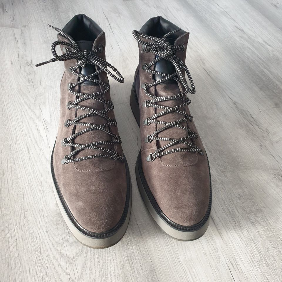 Hogan Herren Schuhe Boots Stiefelette Gr. 12(47) Wildleder Grau in Kiel