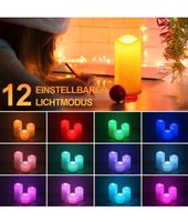 6 LED Kerzen mit Fernbedienung, 12 Farbenu Bayern - Bad Heilbrunn Vorschau