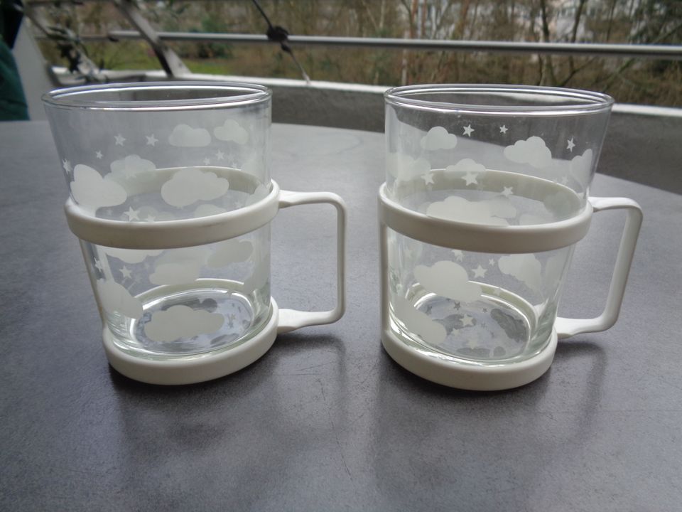Tee, Kaffee, Milch Gläser 200 ml mit Wolkenmotiv - 2 Stück in Frankfurt am Main